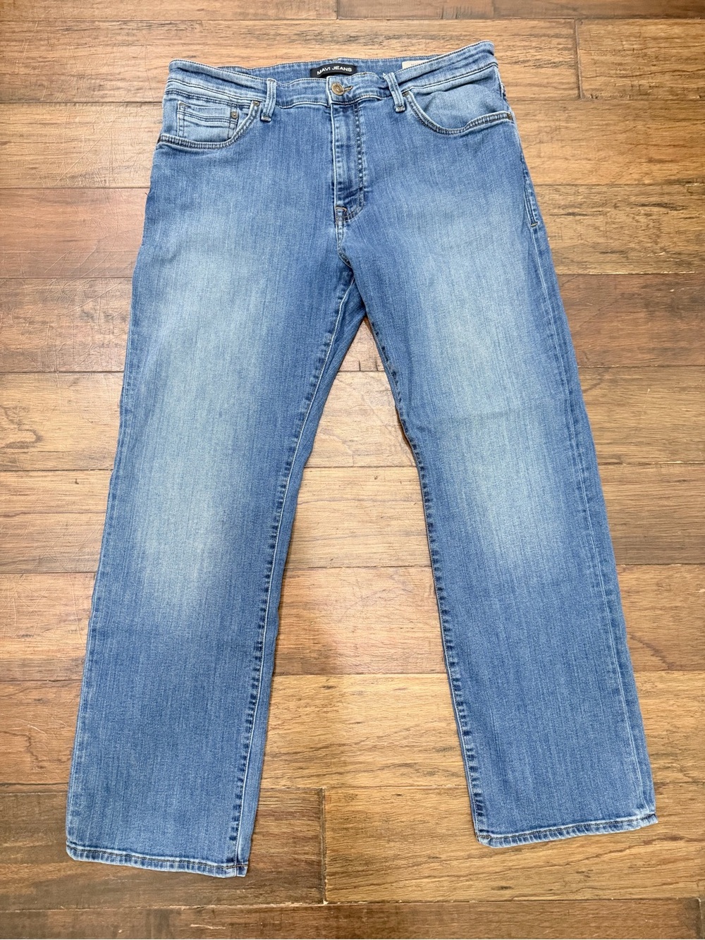Mavi Matt Men's 36x30 Relaxed Straight Leg Jeans Medium Blue Stretch Denim Turke